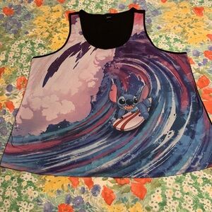 Disney Surfing Stitch Tank Lilo and Stitch Tank Plus 3X AS IS